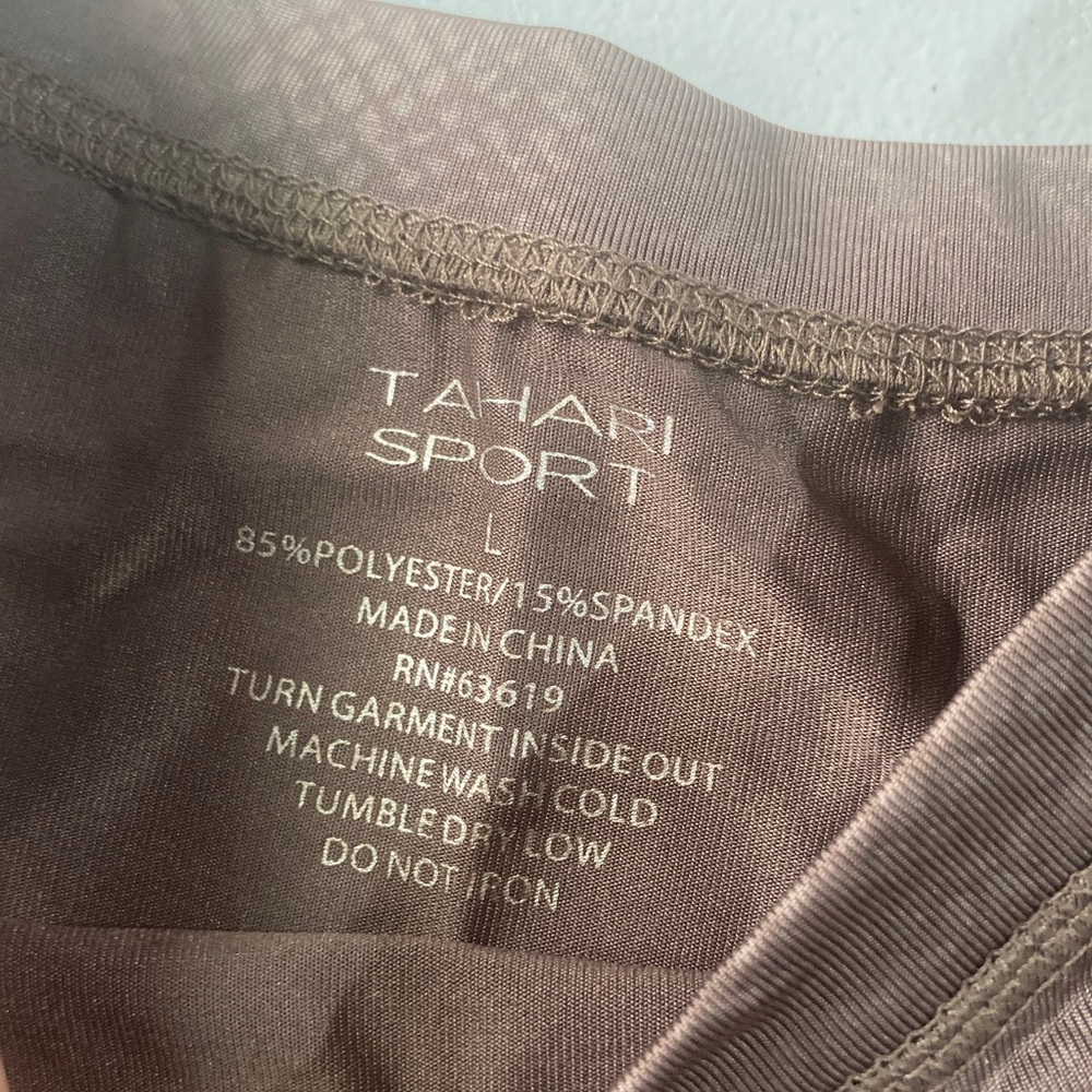Tahari Sport sports bra tan snakeskin print animal print sports bra size L - Picture 13 of 15